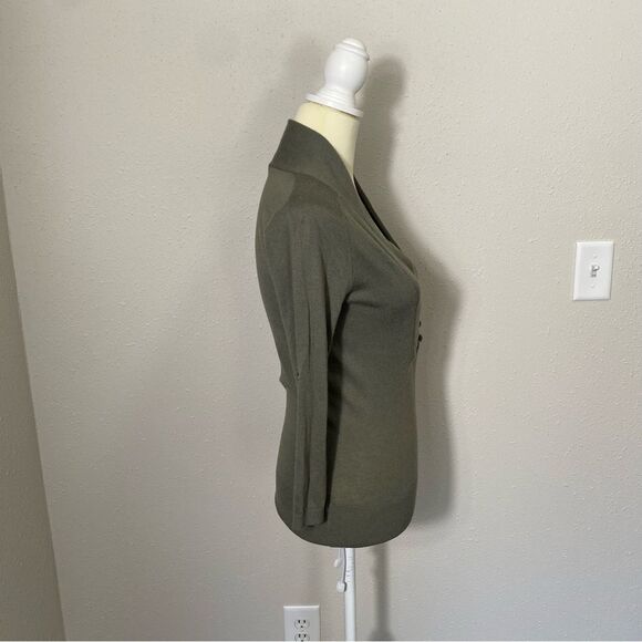 Ann Taylor Cashmere Blend Faux Wrap Front W/ Buttons Knit Sweater Women's XXS - Picture 16 of 16